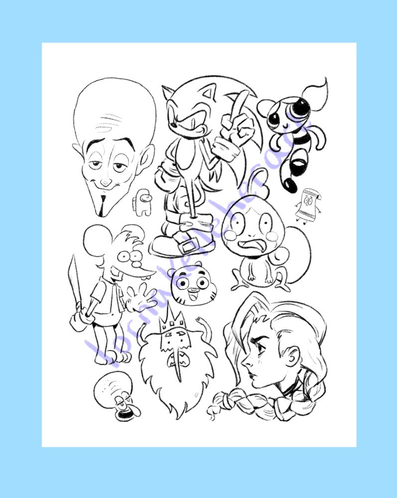 Colouring Pages - Huevember