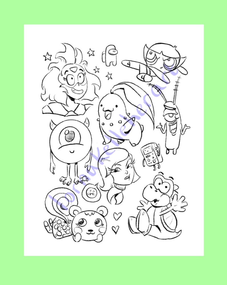 Colouring Pages - Huevember