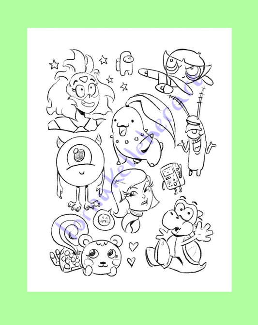 Colouring Pages - Huevember