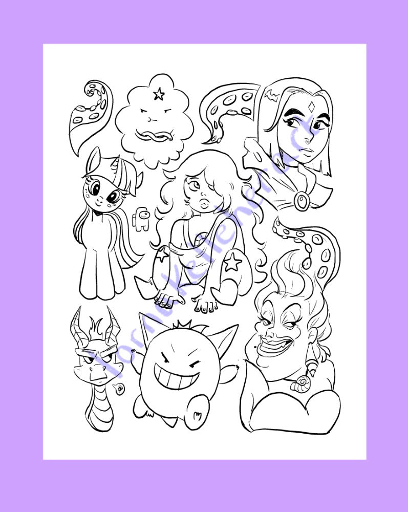 Colouring Pages - Huevember