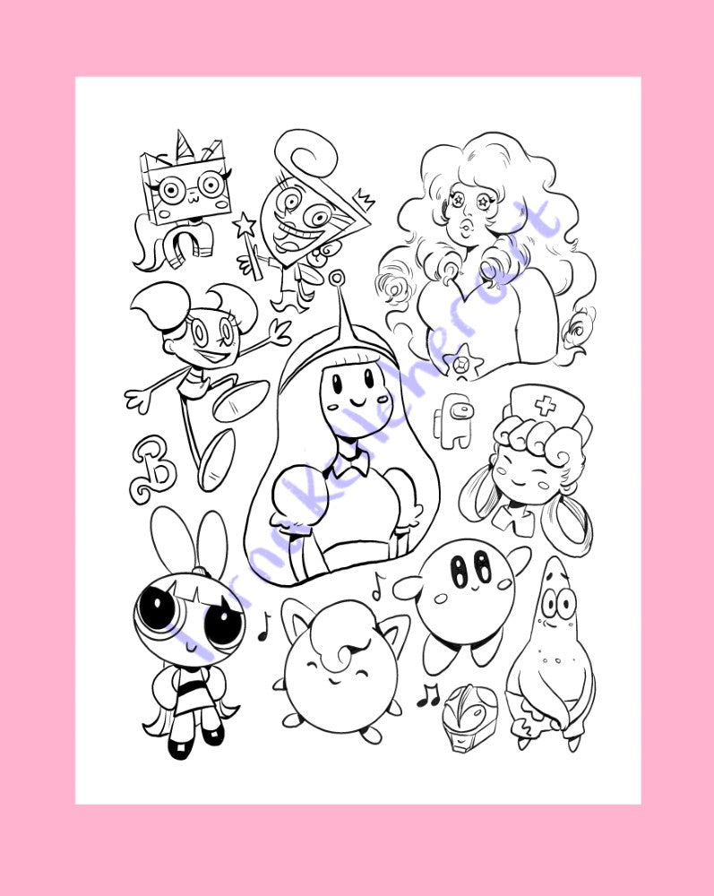 Colouring Pages - Huevember