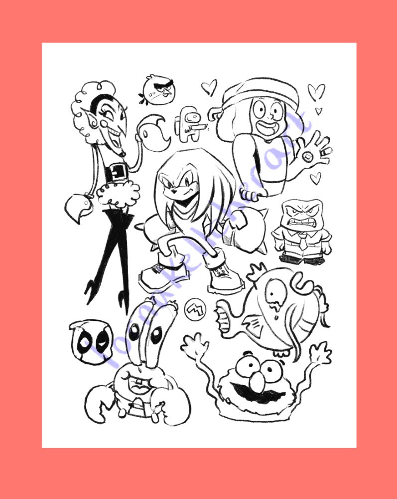 Colouring Pages - Huevember