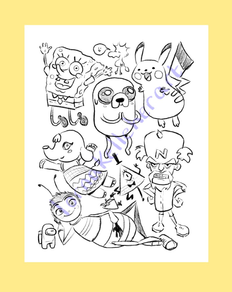 Colouring Pages - Huevember